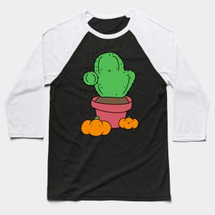 Cactus with Pumpkins Baseball T-Shirt